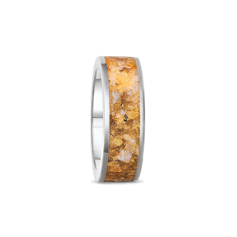 EHD - MIGHTY SUN Ring 925 Sterling Silver | 24K Gold Fill Selenite Shungite Neodymium Magnetic-the-taste.com