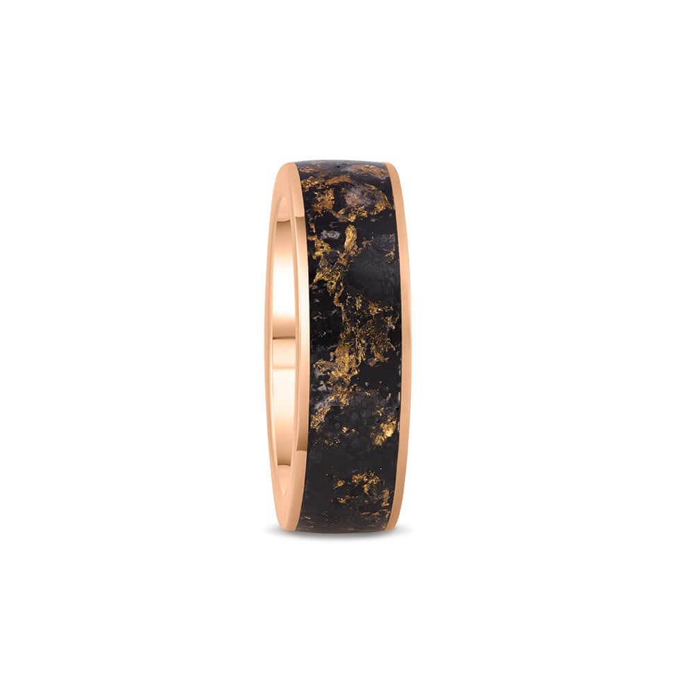 EHD - PENTA - Ring Rose Gold | Graphene Shungite 24K Gold Neodymium Magnetic-the-taste.com
